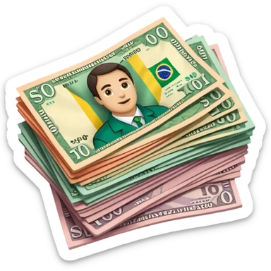 Brazilian money sticker
