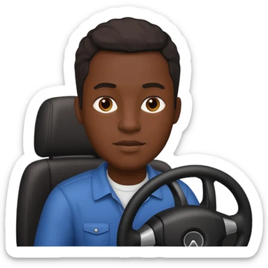 hombre negro conduciendo sticker