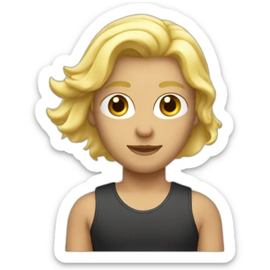 surfeur blond portant un bandeau blanc sticker