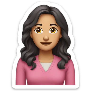 Fisioterapeuta morena cabello liso sticker