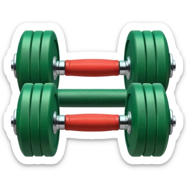 one green dumbbell sticker
