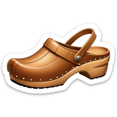 simple wooden clogs sticker