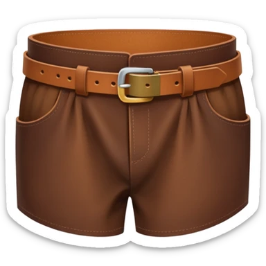 Hand holding folded in half belt at 45 degree angle sticker