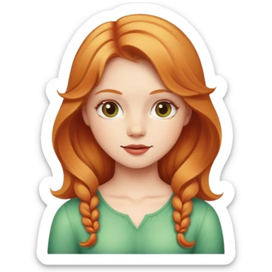 strawberry blonde girl  sticker