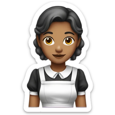 girl dressed as a maid sticker