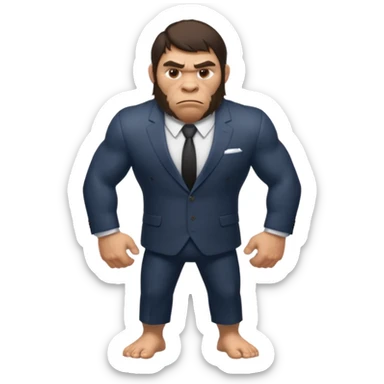Neanderthal in suit sticker