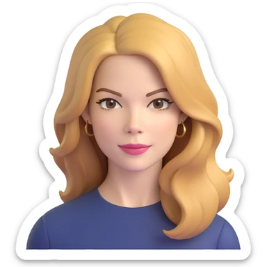 Michelle Monaghan with honey blonde hair, female actress portrait sticker