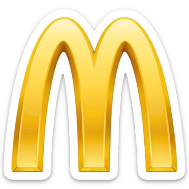 mcdonalds golden arches logo with red background sticker