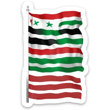 Syria flag but change the red color to green sticker