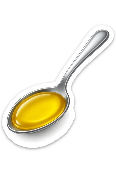 emoji 3d stile iphone che rappresenta un cucchiaio di olio evo 3d sticker