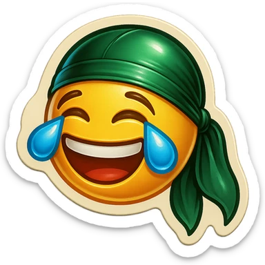lol face laughing crying
make him smile
Change His durag To Green sticker