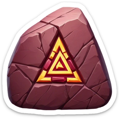 light up runes carved into rock Burgundy sticker