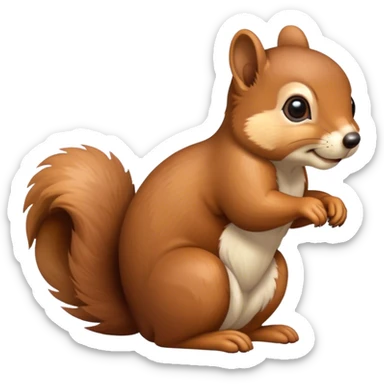 Squirrel in doggy position sticker