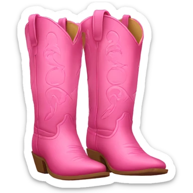 Two Pink cowgirl boots sticker
