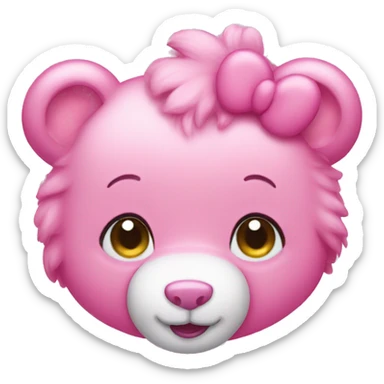 pink carebear sticker