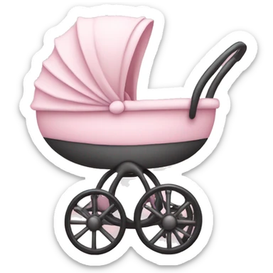 Light pink fancy baby stroller sticker