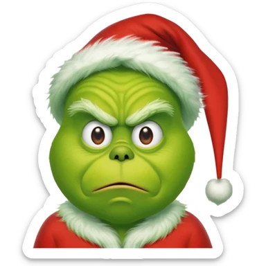Un emoji de el Grinch diciendo ho ho ho sticker