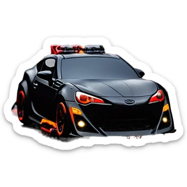    Hot wheels Darth Vader themed Scion FR-S scary Halloween monster rc car on  dark raining road  sticker