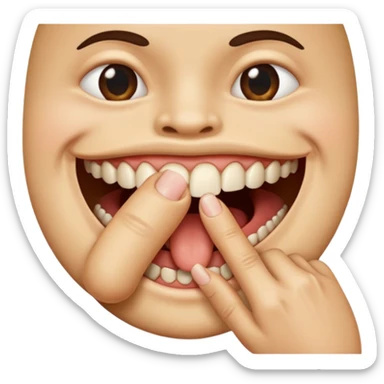 Una boca mordiendo el dedo sticker