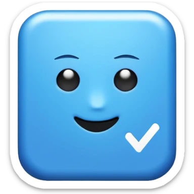 Make the emoji of roblox verify blue tick in rectangle sticker