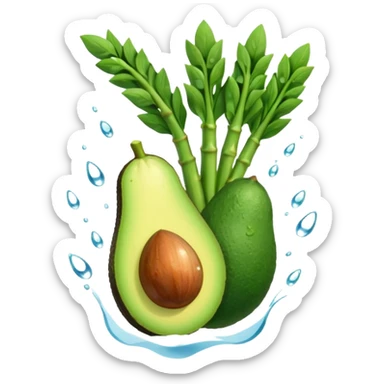asparagus avocado and spinach sticker