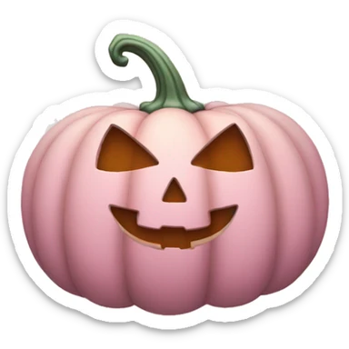 Pastel Pink pumpkin  sticker