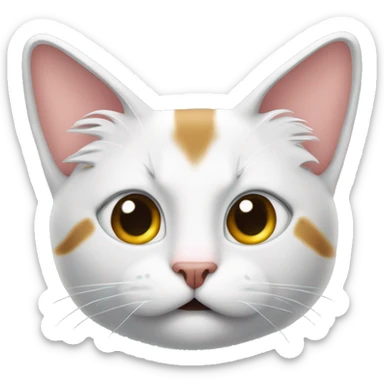 Katze mit schlapp Ohren und nikolausmütze sticker