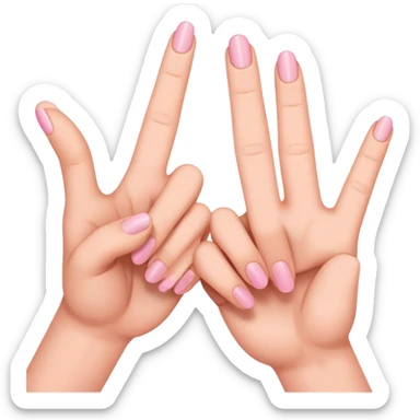 little finger promise, two pinky fingers locked together sticker