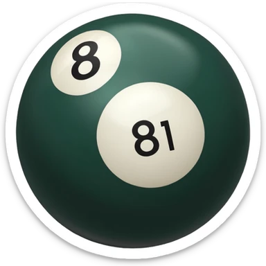 create emoji with the themes of heyball - chinese eight ball sticker