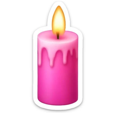 Pink candle  sticker