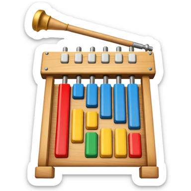wooden glockenspiel instrument sticker