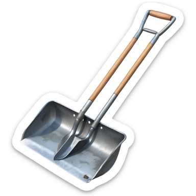 snow shovel sticker