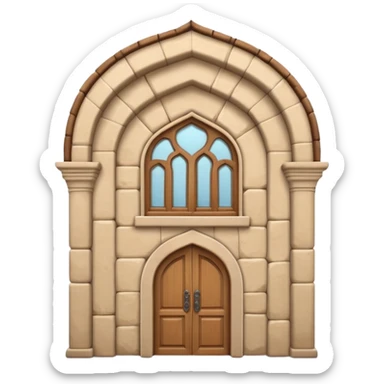 3D Apple-style emoji of a full traditional Turkish han building, showing the entire stone structure with arches, wooden doors, and windows. Rounded, glossy, smooth, soft shadows, white background.








 sticker