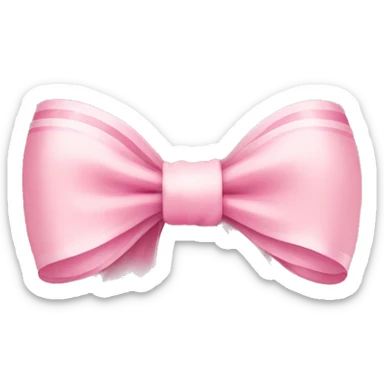 light pink ribbon bow sticker