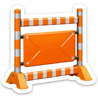 roadwork barrier sticker