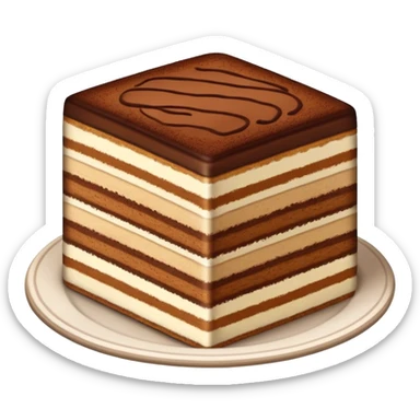 Tiramisu cake slice sticker