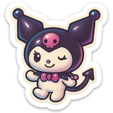 Remove the background, keep Kuromi character only, preserve original style, transparent background sticker