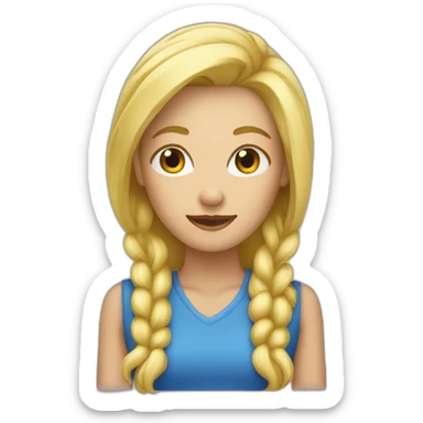 Femme blonde avec des taches de rousseur sticker