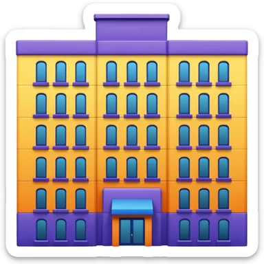 I want a 7 storey building with 7 colours. Starting with violet, indigo, blue, green, yellow, orange , red sticker