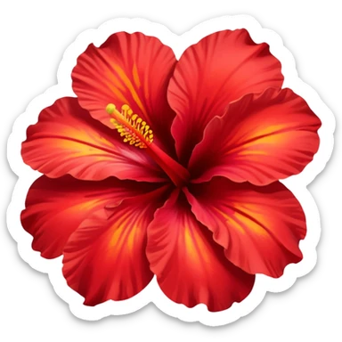 tropical hibiscus sticker