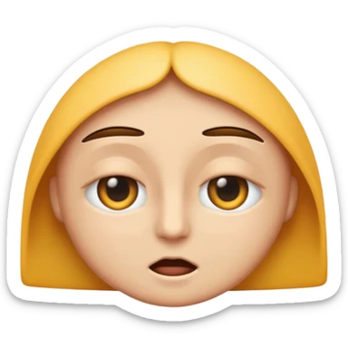 😃 this emoji but with one eye with the top and bottom eyelids closing in slightly, but the eye is still open sticker