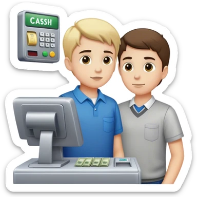 Son standing at the cash register when your parent leaves sticker