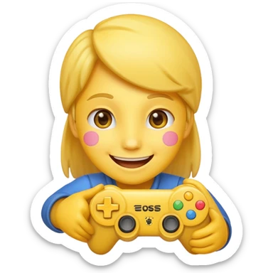 laughing gamer emoji sticker