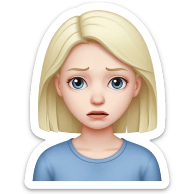 You know that thing were people pretend it choke themselves to signify anoiance. Could you make me an emoji to use. A girl with her hands around her neck  sticker