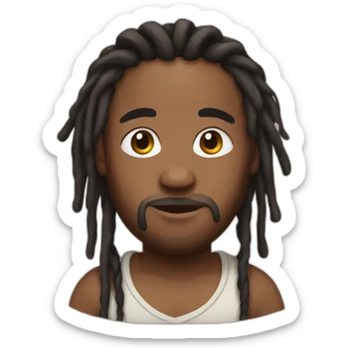 man with dreads and baby sticker