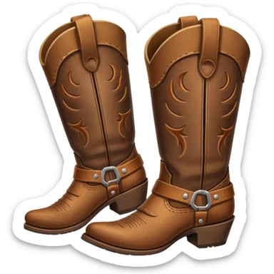 pair of cowboy boots sticker