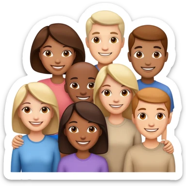 group of diverse people sticker
