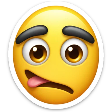 classic emoji face with tongue all the way out eyes wide and swinging head side to side sticker