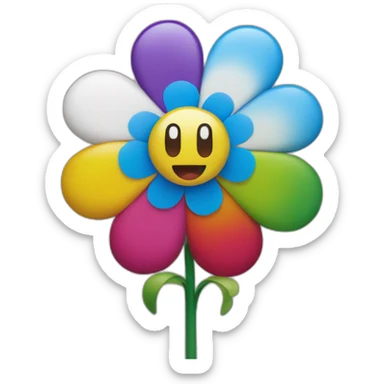 takashi murakami flower sticker