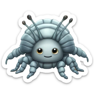 Happy Isopod sticker